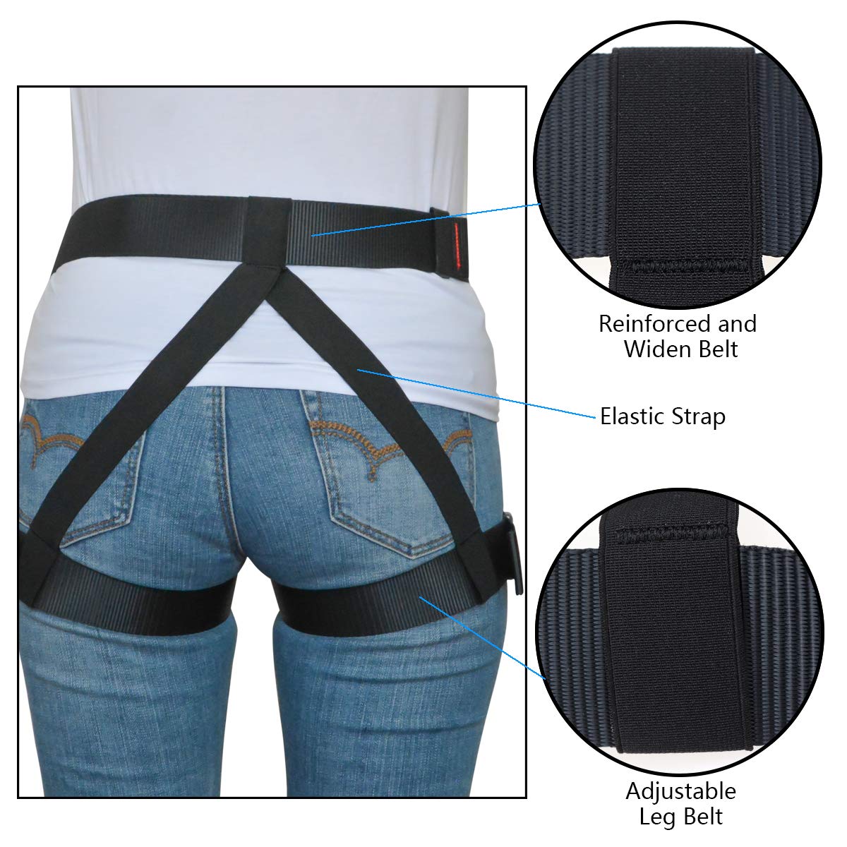 HeeJo Climbing, Rock Climbing, Half Body for Rappelling Fire Rescuing Tree Climbing Gear