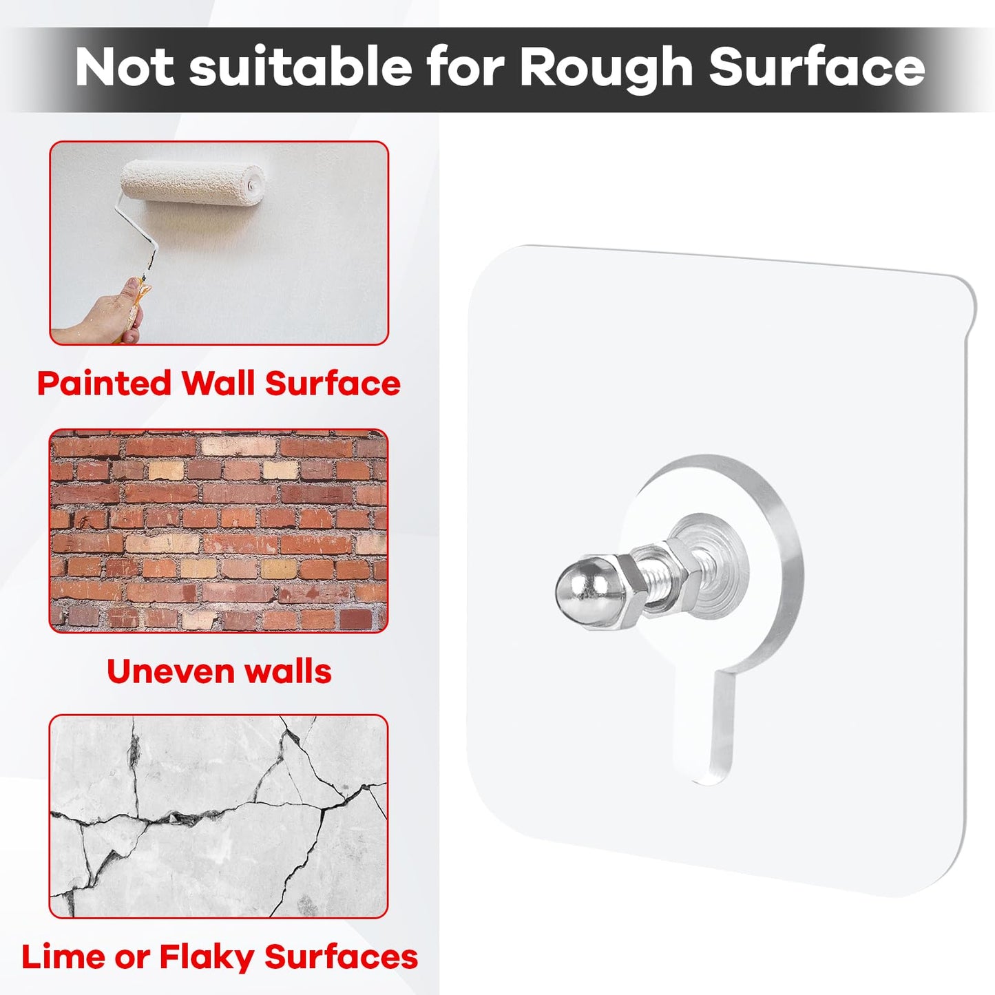 BelroseHom 25 Pack Picture Hangers Without Nails,22lbs Load Heavy Duty Adhesive Wall Hooks for Hanging(16mm),2 in 1 Reusable Waterproof and Oilproof Hooks for Kitchen, Bathroom, Home, Office