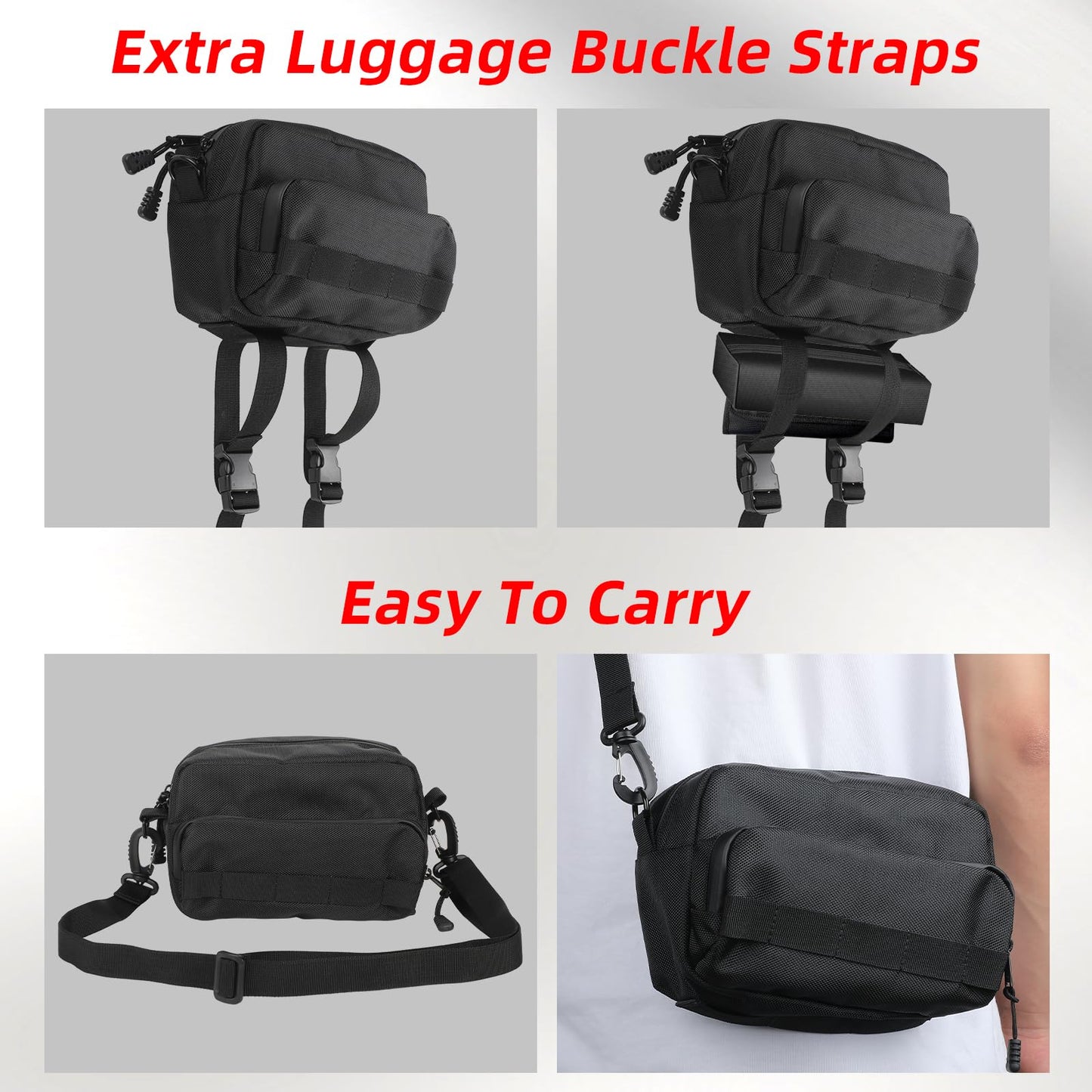 OFIG Universal Motorcycle Handlebar Bag, Bike Handlebar Bag, Fit for Motorbike Dirt Bike Bicycle Snowmobile Quad ATV