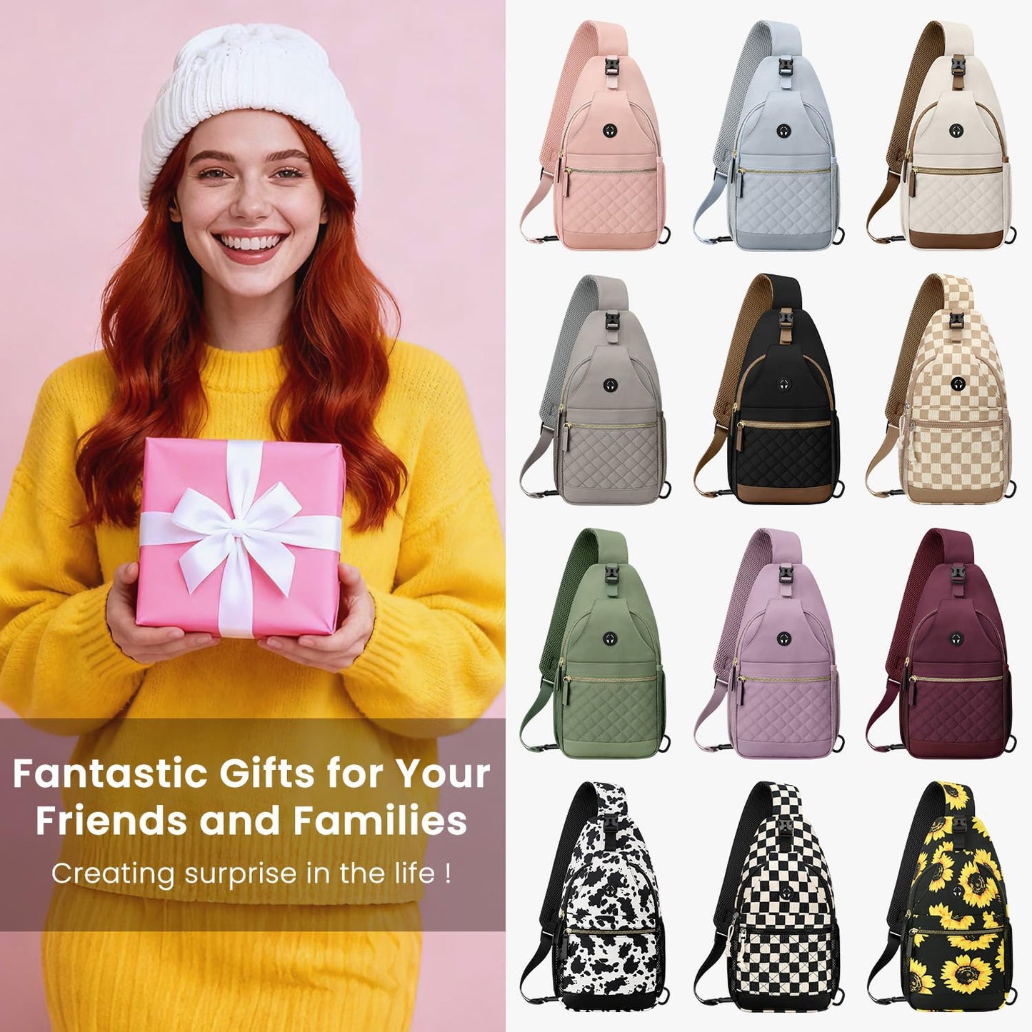 Skiennix Small Crossbody Bag - Versatile Sling Backpack for Travel | Stylish Design for Women & Men