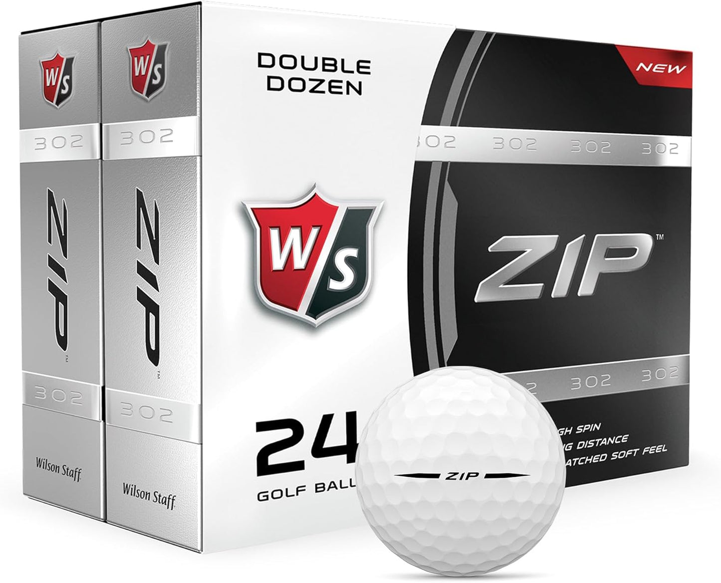 WILSON Staff Golf Balls - Premium Performance Zip Design | Pack of 24 for Optimal Play