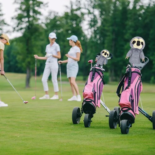 Cozion Golf Club Covers, Funny Golf Headcover - Sloth Golf Club Head Covers for Woods and Driver, Plush Animal Driver Headcover for Men, Women & Kids