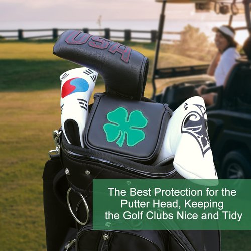 GonaFit Golf Club Mallet Putter Headcover - Mallet Putter Cover for Taylormade Callaway Odyssey Scotty Cameron Ping Cobra, Durable and Light-Weighted Mallet Putter Head Covers