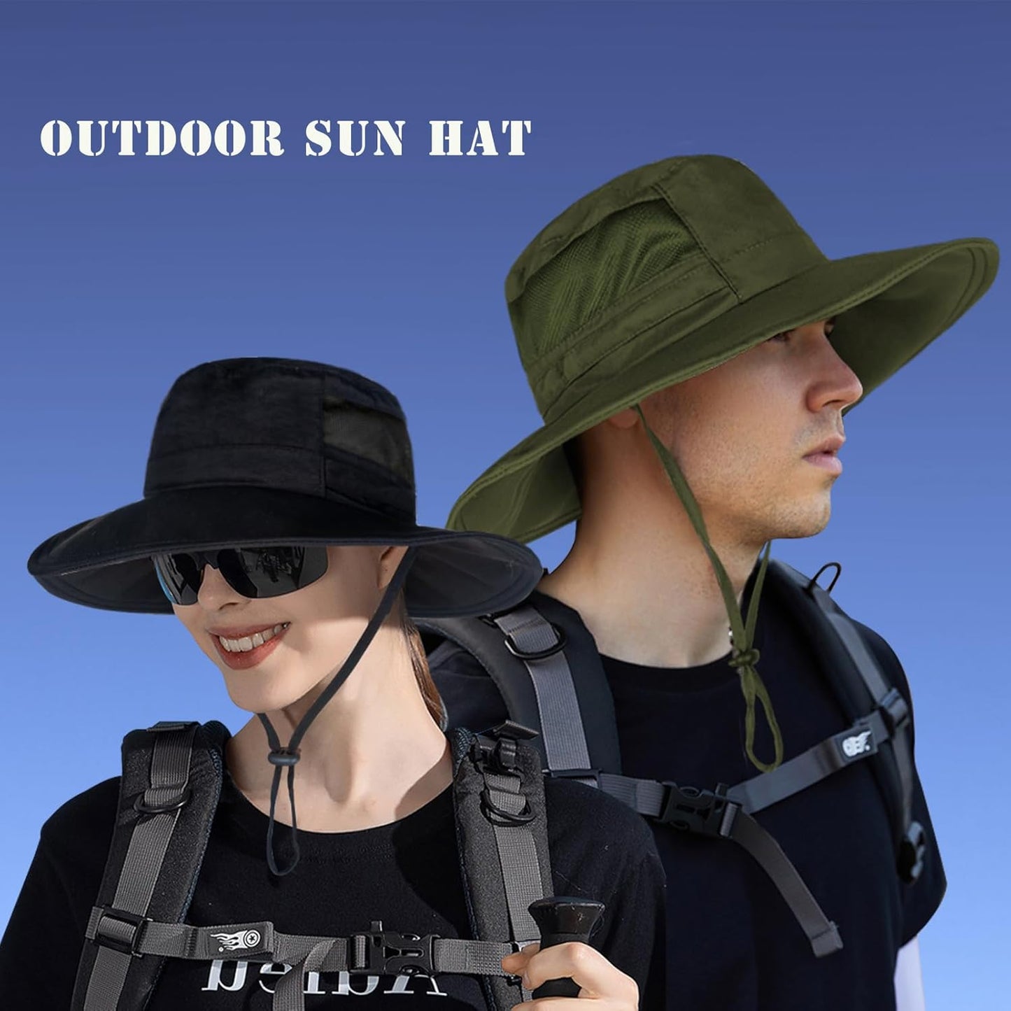 Skiennix UPF 50+ Sun Hat - Waterproof Wide Brim Bucket Hat for Fishing, Hiking, and Beach | Foldable Design