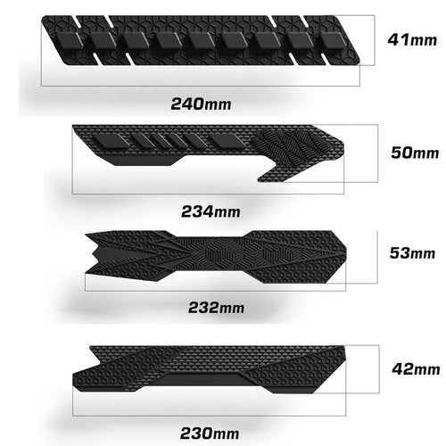 ENLEE Mountain Bike Chainstay Protector, MTB Silicone Chain Stay Frame Guard, Road Bicycle Chain Pad - Protect Your Bike Frame from Scratch by Chain (Black 4)