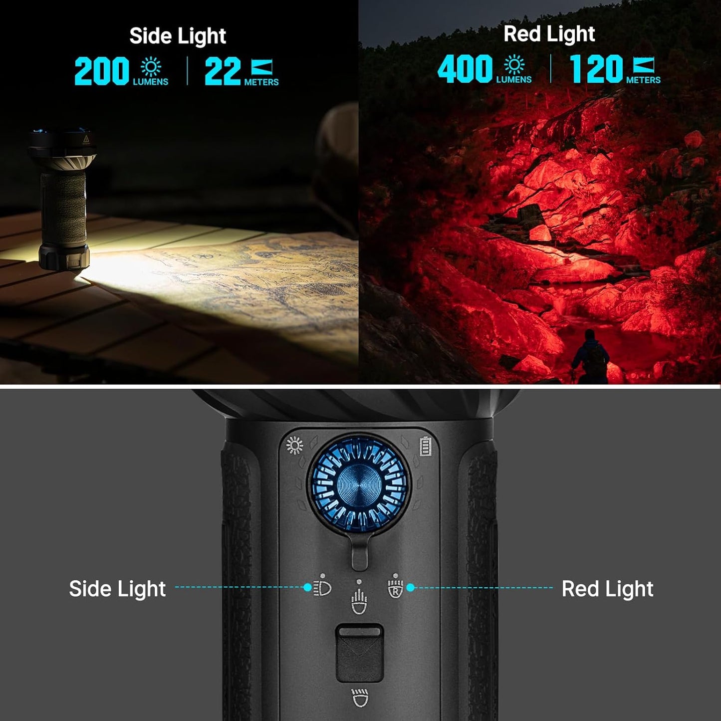 OLIGHT Marauder Mini 2 Bright Flashlight - 10,000 Lumen Rechargeable Light with 750m Beam Distance | 5 Lighting Modes for Outdoor Use (Black)