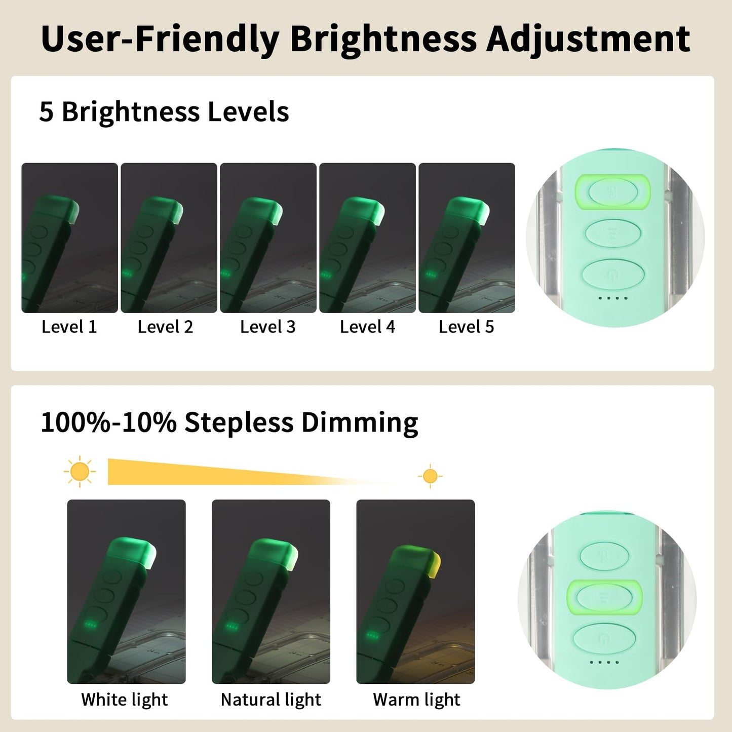 24 Led Rechargeable Book Light for Reading in Bed-Eye Caring 3 Color Temperatures,80 Hrs Runtime Lightweight Clip-On Lamp, Perfect for Kids, Book Lovers, and Student Gift (Green, Clip On)