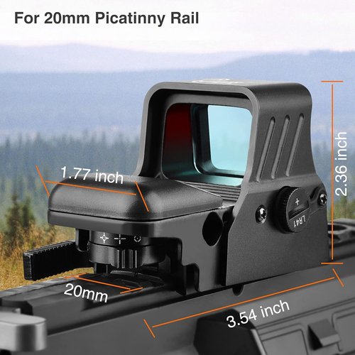 CVLIFE Quick-Detach Picatinny Mount - Upgraded Red Dot Sight with 33mm Objective Diameter & Multi-Coated Lenses
