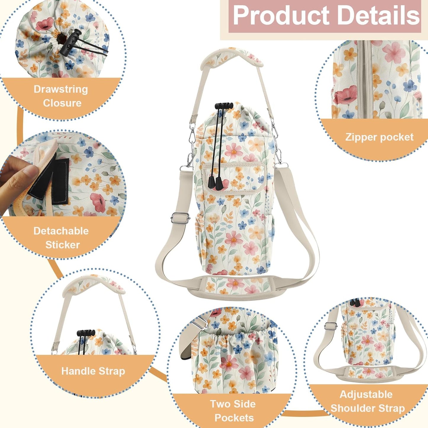 Stanley - Water Bottle Carrier Bag with Phone Pocket - Insulated Sling Pouch for 30/32/40 oz Tumblers