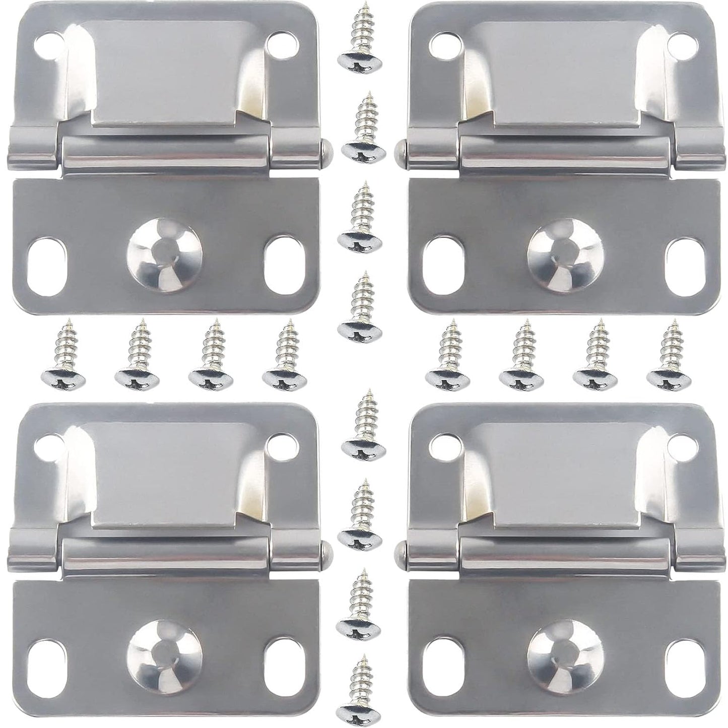 Cooler Stainless Steel Hinges for Coleman,4 Pack Coolers Replacement Parts for Coleman 5235 5250 5286b 6262 6270,Camping Coolers Accessories with Screws Set