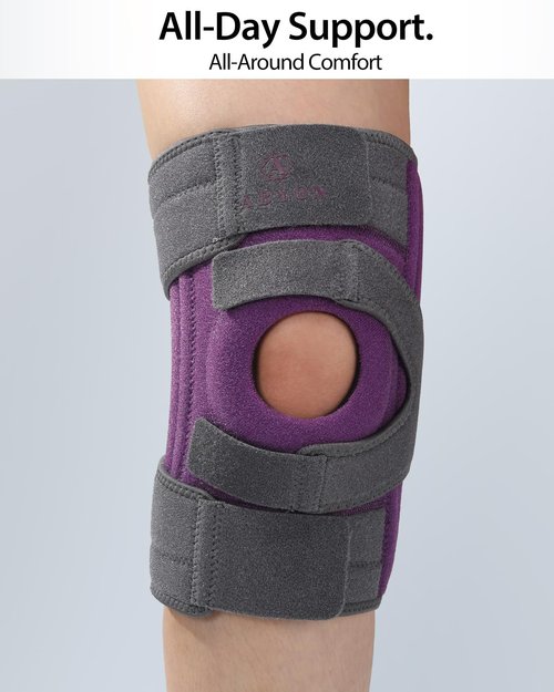 ABYON Knee Brace - Adjustable Support for Meniscus Tear & ACL Injuries | 360° Wraparound Strap for Pain Relief