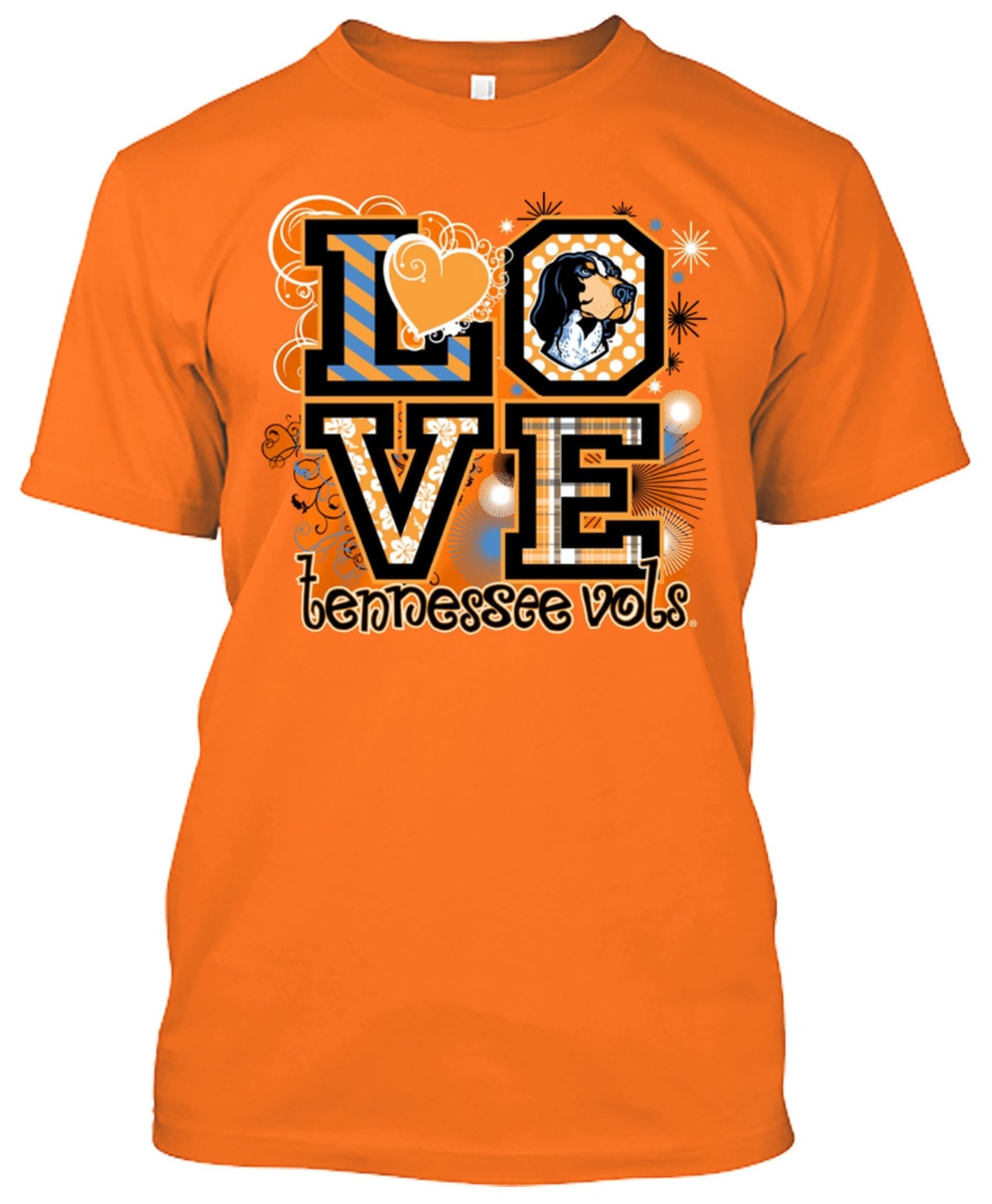 NCAA Love T-shirts - Alabama, Arkansas, Auburn, Clemson, Florida, FSU, Georgia, Kentucky, LSU, Mississippi St., Ole Miss, South Carolina, Tennessee, Texas A&M (Tennessee Volunteers, Large)