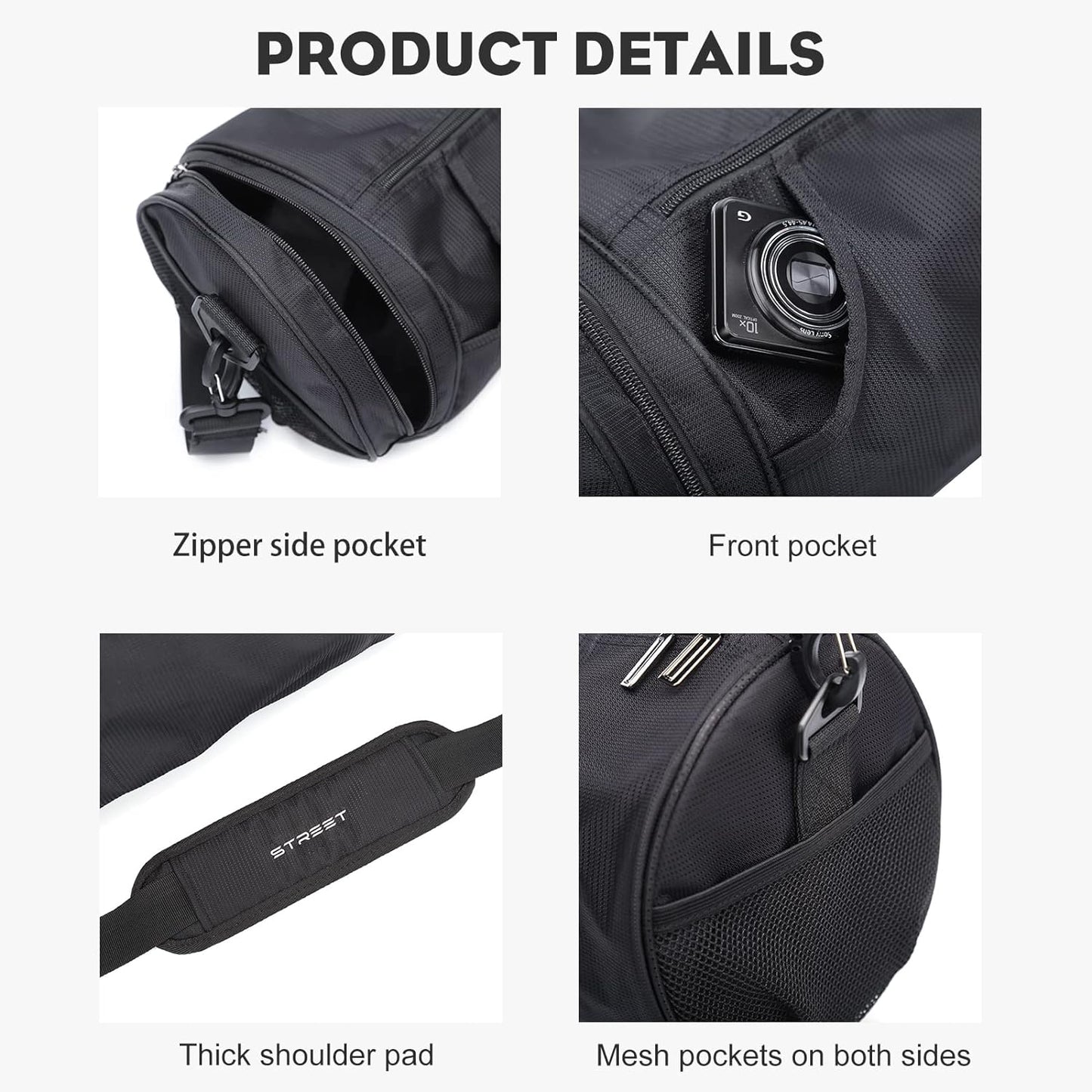 Skiennix Lightweight Sports Gym Bag - Versatile Duffel for Men & Women | Black X-Small