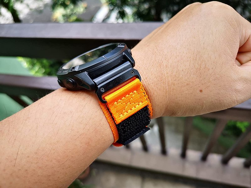 Nylon Sports Watch Band, 22mm Military Strap Compatible with Garmin Fenix 8 47mm /7/7 Pro/6/6 Pro/5/5 Plus/E 47mm, MARQ Athlete/Golfer/Driver/Captain/Adventurer/Commander, Instinct 2/Crossover/Tacical/Esports/Tide, D2 Delta S/Descent G1, Approach S60/62/S
