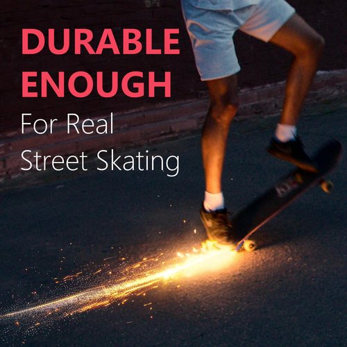 Sexkeeplood Skateboard Spark Plate,Spark Plate Foot Pressure Slider -Red Skateboard Friction Spark Tool,Skateboarder's Accessory for Ride,Red,(Pack of 2)