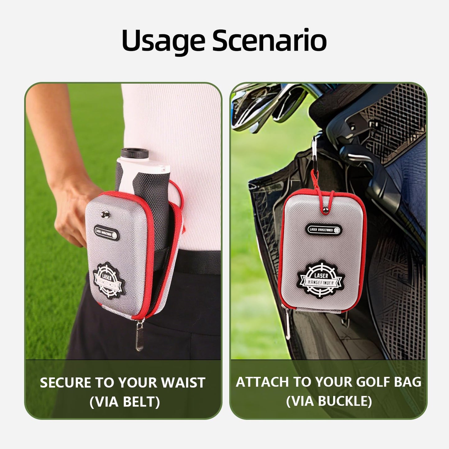 Ecomlively Golf Range Finder Case - Universal Protective Rangefinder Hard Case Compatible with Bushnell, Callaway, Garmin & More Rangefinders, Shockproof Anti-Scratch Rangefinder Pouch (Silver)