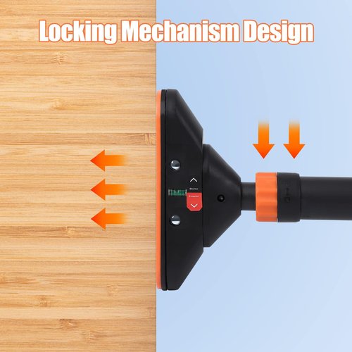 Pull Up Bar for Doorway - Adjustable No Screws Chin Up Bar for Home Gym, 440 LBS Max Load, with Level Meter & Anti-Slip Design for Strength Training,Orange