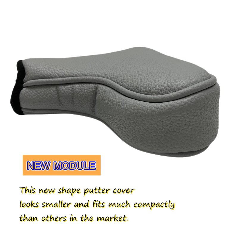 NEwoilkwo Magnetic Golf Blade Putter Head Cover, Compact Size, Grey-Blue, Fits for All Brand - Protect Golf Clubs
