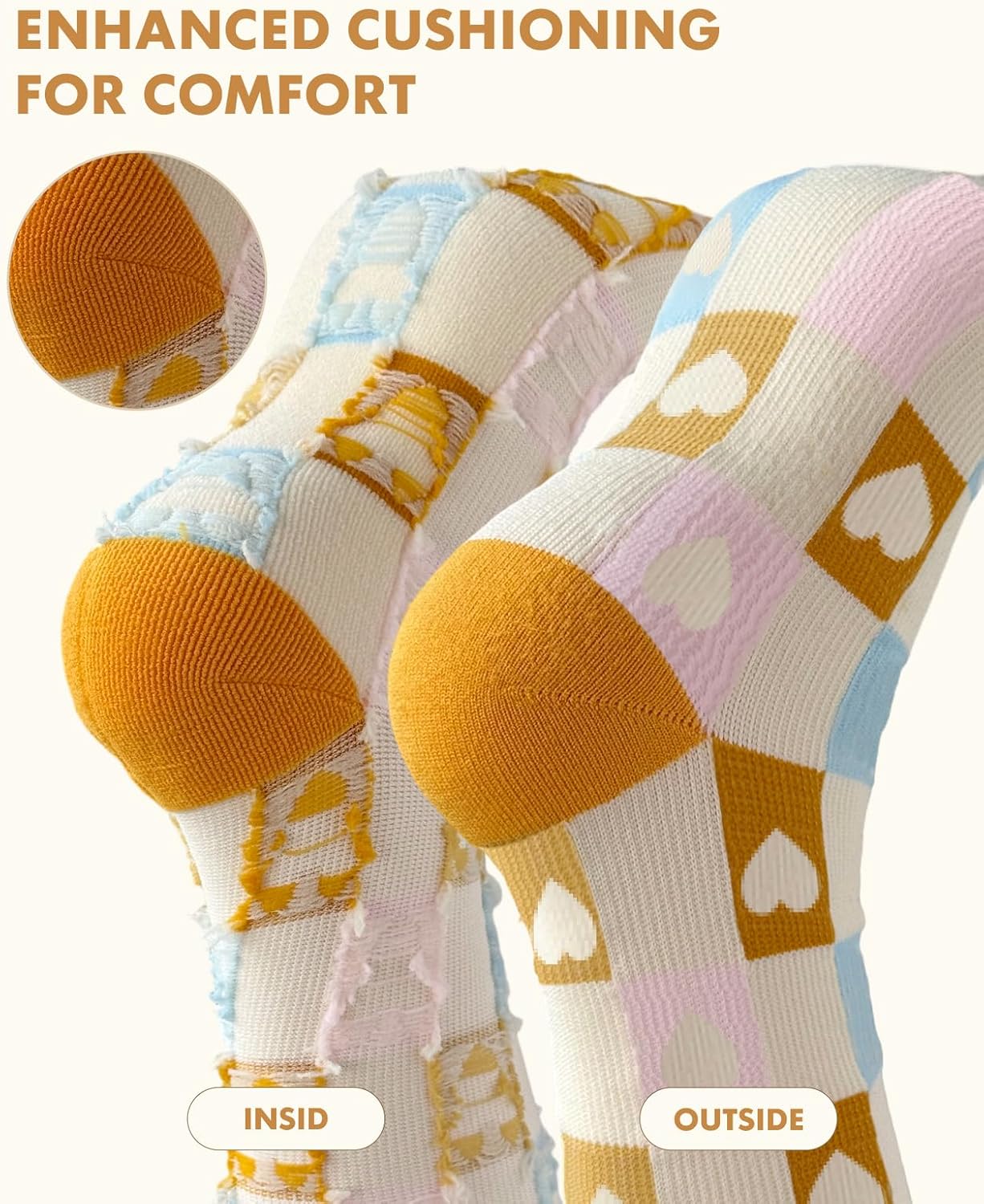 Skiennix Cute Compression Socks for Women - 3 Pairs 20-30 mmHg Graduated Support for Daily Wear