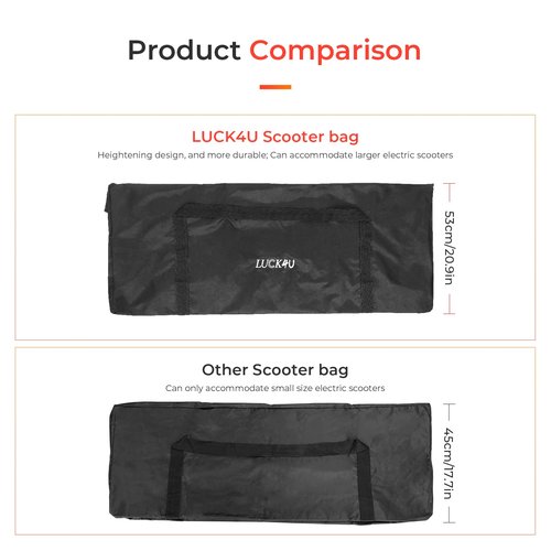 LUCK4U Scooter Bag Electric Carrying Heightened Scooter Storage Bag Lightweight Foldable Accessories for Segway Ninebot G30 MAX Series Xiaomi M365 Pro Pro2 1S MI3 Lite