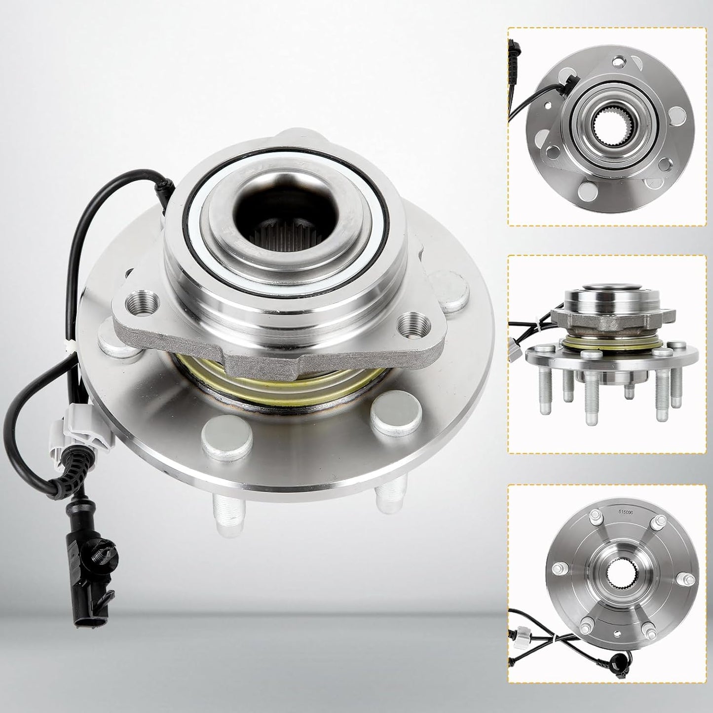 WEIZE 4WD Front Wheel Bearing & Hub Assembly - Fits Chevy GMC Silverado, Tahoe, Cadillac Escalade, 2pc