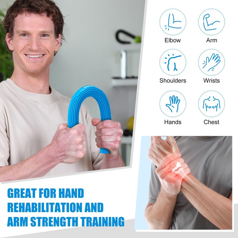 Silipull 4 Pcs Flexible Resistance Therapy Bars Twist Grips,Flexible bar Twist and Bend Resistance Bar for Therapy,Tennis Elbow, Golfer's Elbow(Pastel Color)