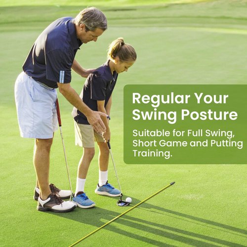 FINGER TEN Golf Alignment Sticks Rods Swing Trainer Tools 48 Inch 2 Or 3 Pack, Fits in Golf Bag Tour Stickers Practice Training Aid (3 Pack Faint Yellow)