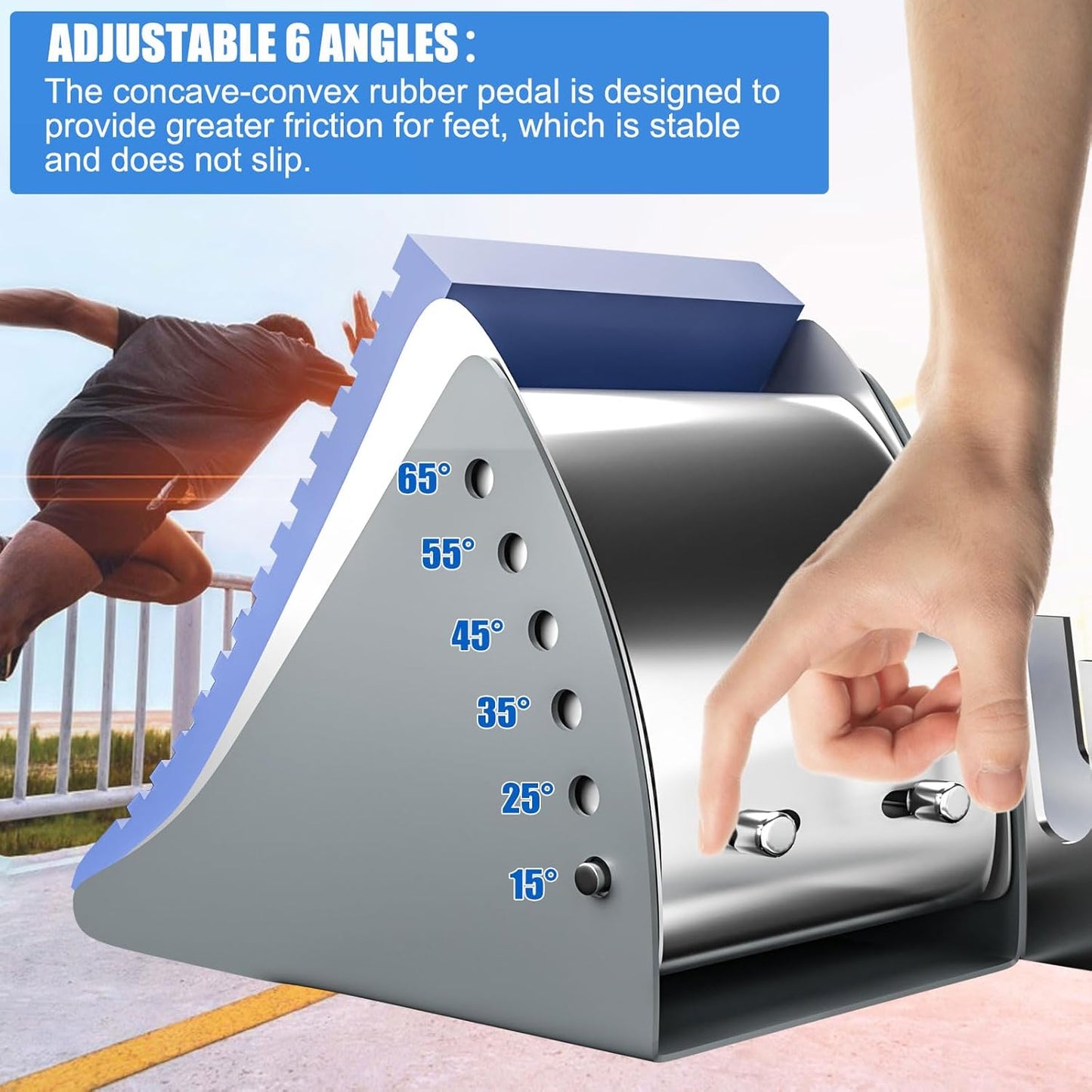 Multi-Function Sprinter Pedals by [Brand Name] - Adjustable 6 Angle Aluminum Track & Field Equipment