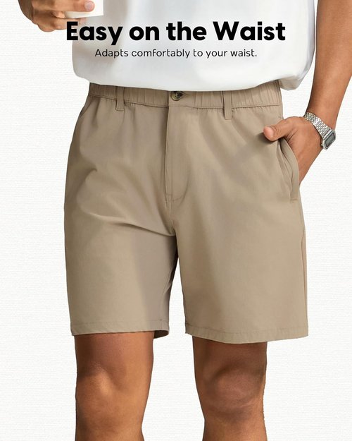 Maamgic Men's Casual Shorts - Durable Quick-Dry Khaki Stretch Shorts | Available in 5", 7", 9" Sizes