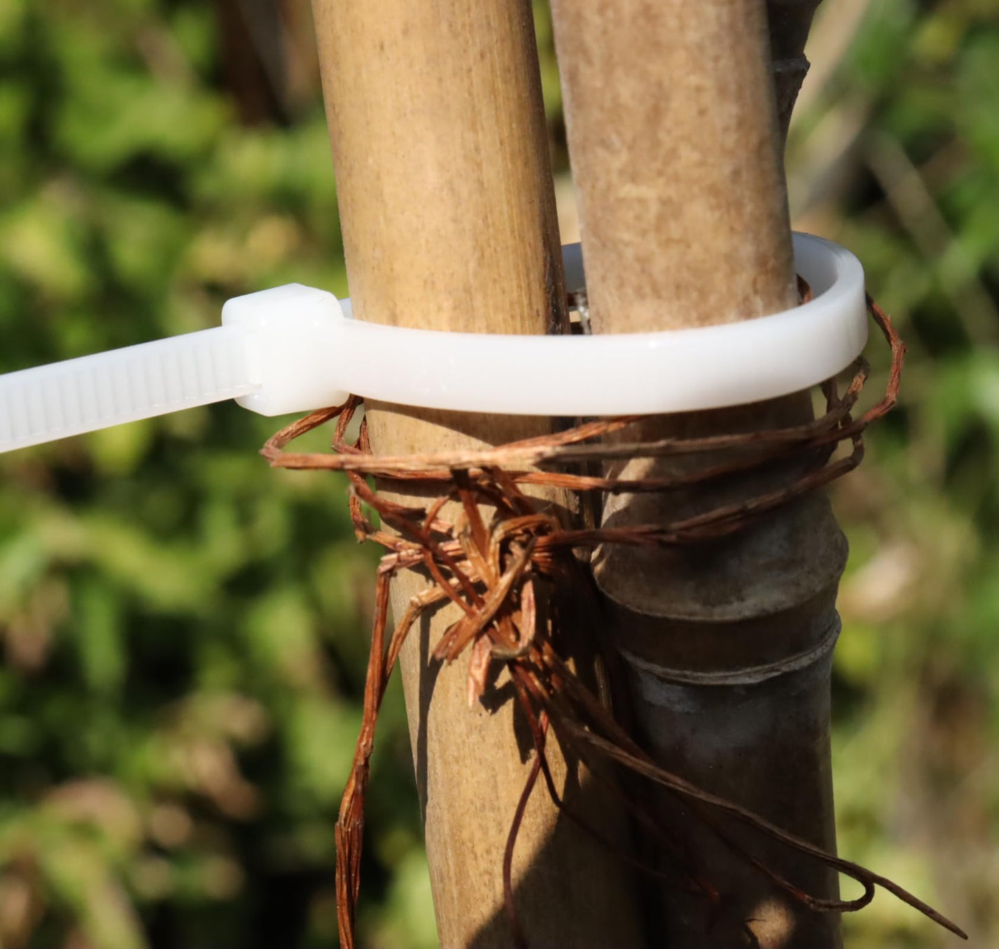 36 inch white heavy duty cable ties, UV-resistant, extra long nylon zip ties, 15 pieces, 200 lb tensile strength