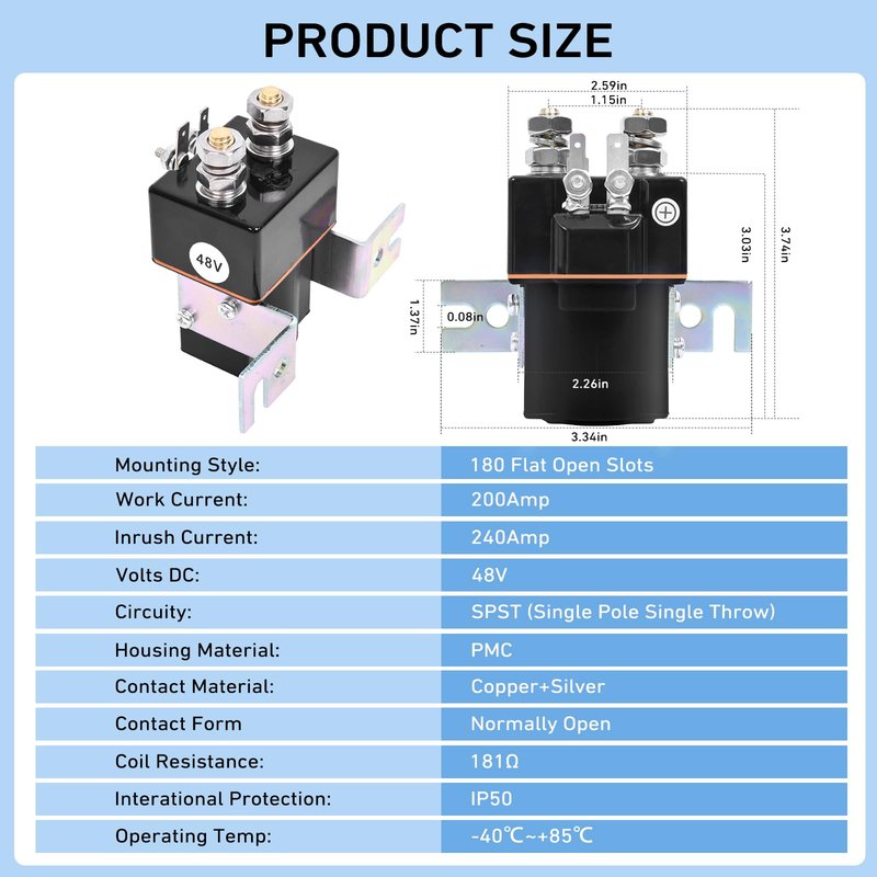 48V Golf Cart Solenoid Kit for Club Car DS Preceden 2000-Up Replaces #OE 101908701 102774701 1014947, Parts Includes Assembly Resistor,Forward Reverse Switch