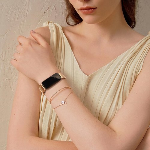 Vanjua for Fitbit Inspire 2 / Inspire 3 / Inspire/Inspire HR Bands Women Men, Stainless Steel Metal Mesh Loop Adjustable Magnetic Wristband Replacement Strap for Fitbit Inspire 2 Fitness Tracker