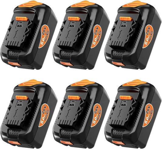 Dewalt 20V MAX 5.0Ah Lithium Ion Battery Replacement - 2-Pack with USB & USB-C Ports