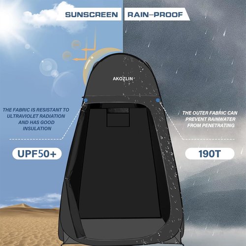 AKOZLIN Portable Pop Up Shower Privacy Shelters Instant Tent Dressing Changing Outdoor Camping Toilet Tent