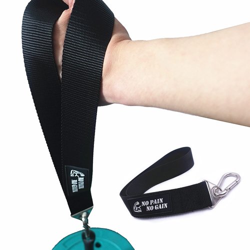 Arm Wrestling Training Strap Belt with Loading Pin Hand Grip Arm Finger Forearm Exerciser Strengthener for Cable Machine and Free Weight