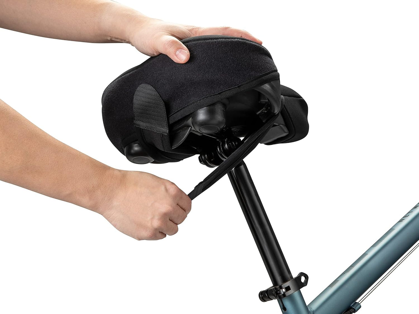 Schwinn Bike Seat Cover - Memory Foam Saddle Cover for Extra Comfort | Weather-Resistant, Dual Straps