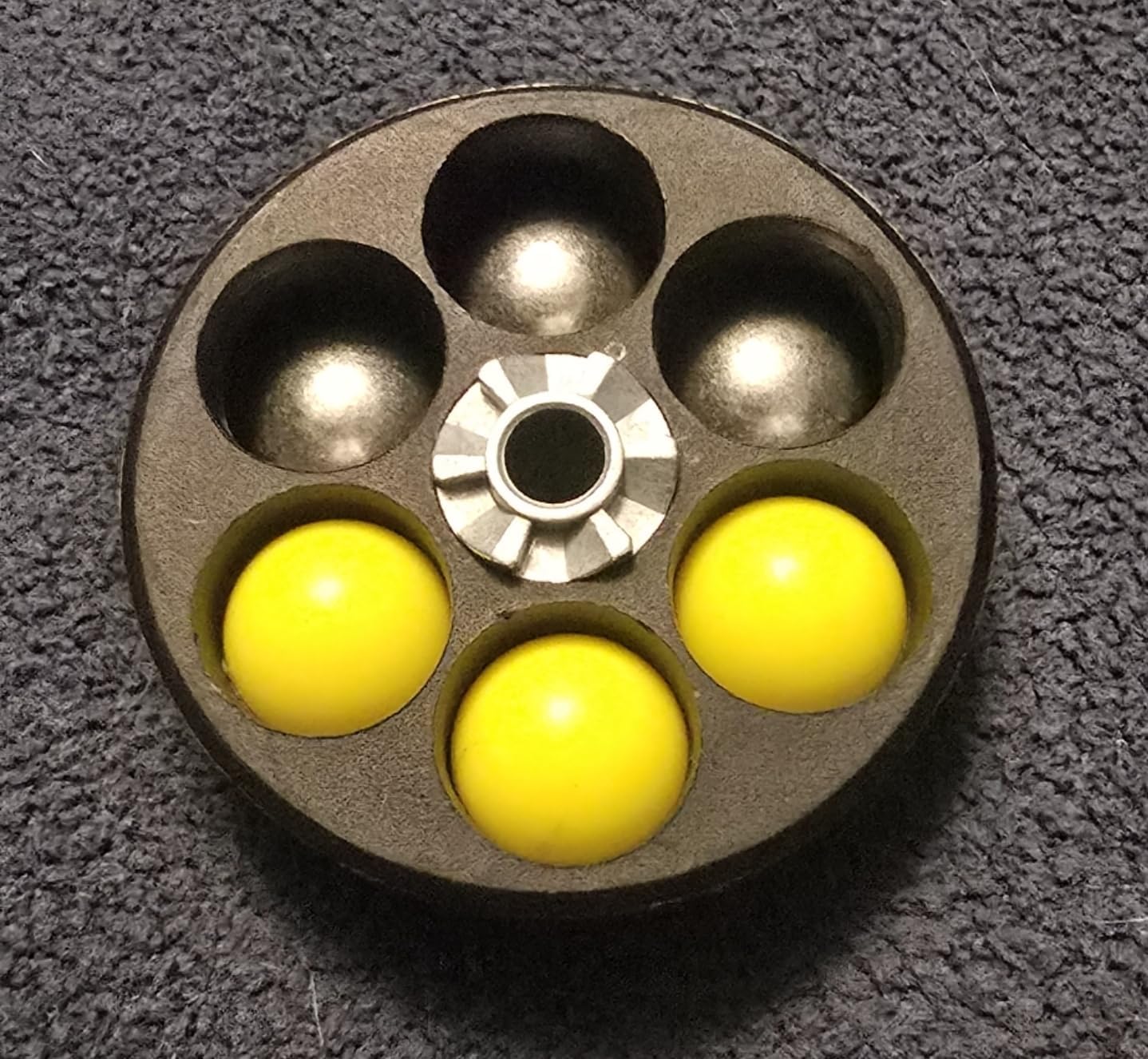 60 Counts Solid Nylon 50 Cal. Paintballs 50 Cal Rubber Balls Ammo for TR50/TP50/HDP50/HDR50 Reusable .50 Caliber Hard Plastic Projectiles for Self Defense (Yellow)