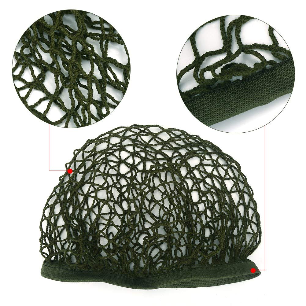 Helmet Net Parts, Helmet Scrim Camouflage Net Cover Fit for M1 M35 M88 Helmet, Green