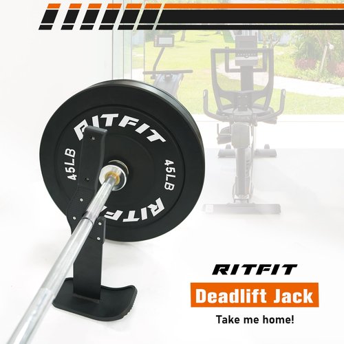 RitFit Deadlift Jack/Barbell Jack Unload 660LB Barbell Stand with Non-Slip Handle and Base, Perfect for Deadlift and Powerlifting