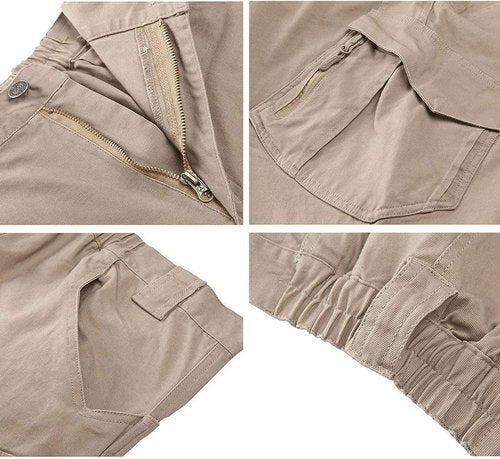CARWORNIC Gear Men's Tactical Hiking Pants - Lightweight Cotton Outdoor Combat Cargo Trousers