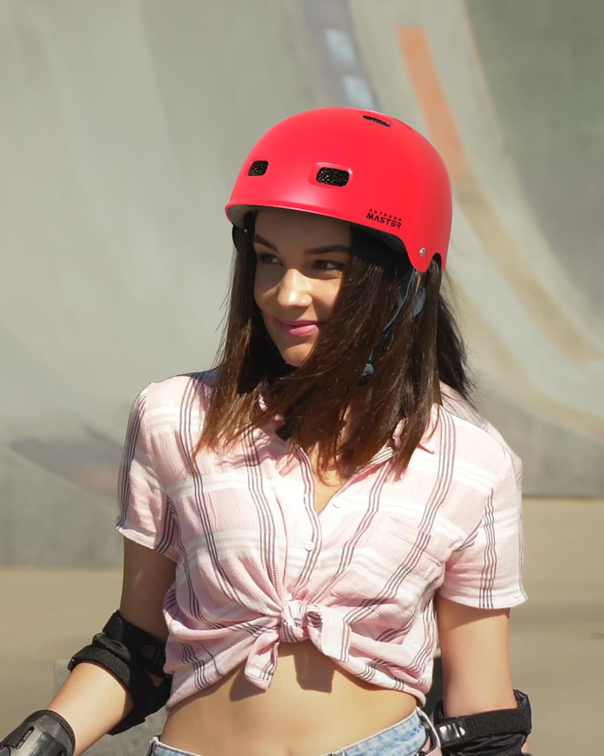 OutdoorMaster Skateboard Helmet - Multi-Sport Ventilation with Two Removable Liners | Kids, Youth & Adults