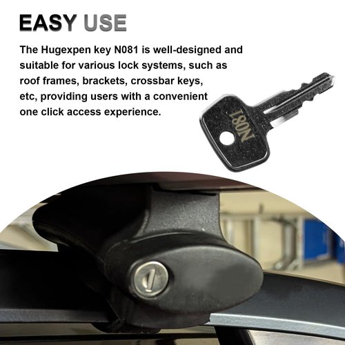 N081 Key Replacement for Thule Rack Core, Key Cylinder for Bike Rack Lock, Roof Cargo Lock, Roof Rack Locks, Cross Bars, Towers, Ski Rack Etc
