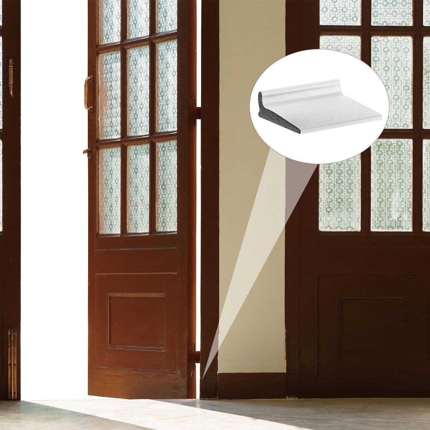 Pangda 25 Pcs Door Corner Seal, Self Adhesive Frame Door Corner Seals Raised Behind Weatherstripping for Noise Isolation and Weather Protection 2 x 1.8 x 1 Inch (White)