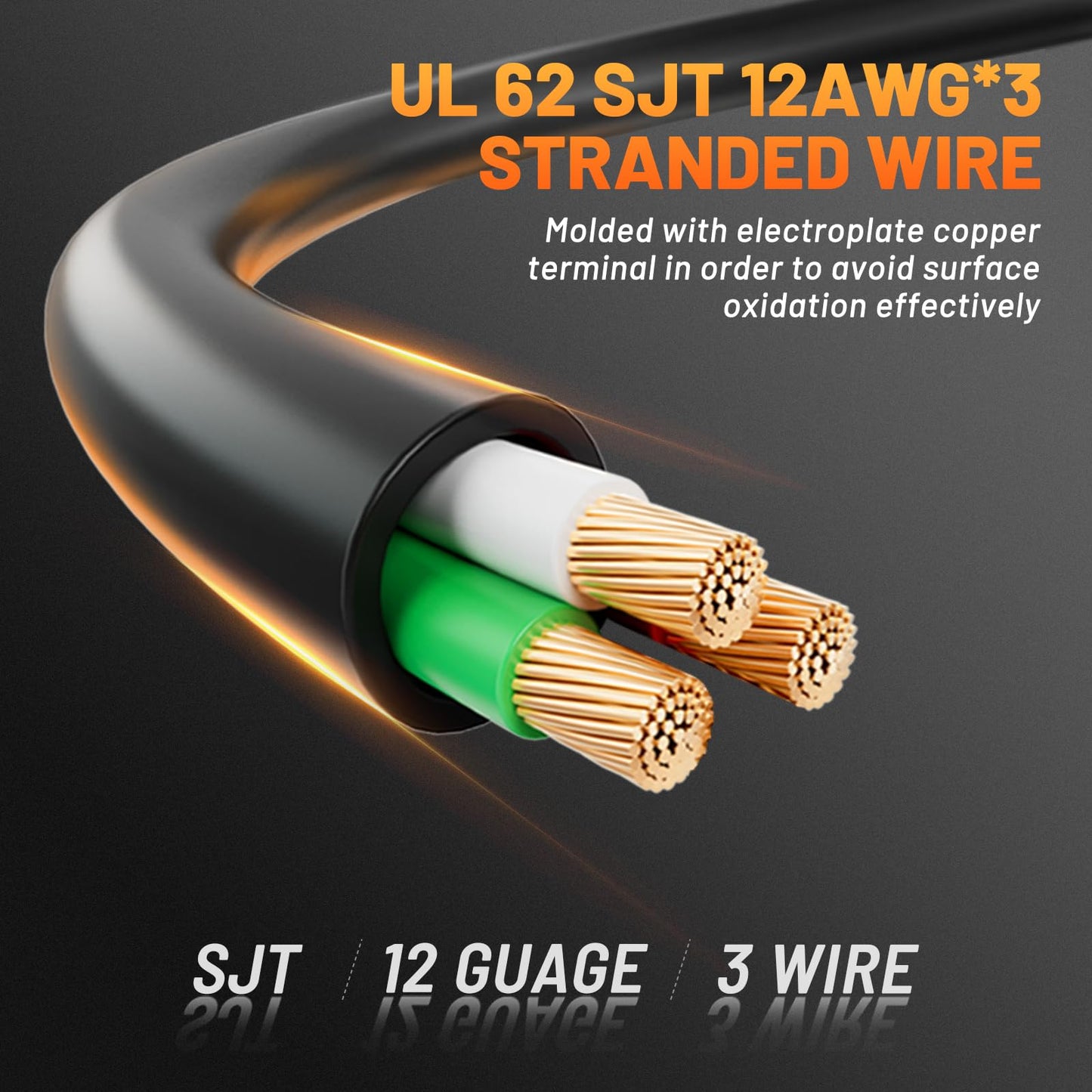 MECMO 12 inch 15 Amp Household to 20 Amp AC Power Adapter Cable 12AWG, [4 in 1] NEMA 5-15P to 5-15R, 5-20R, 6-15R, 6-20R T Blade Adaptor, 15A 125V to 20A 250V, 15Amp 125V to 20Amp 250V Extension Cord
