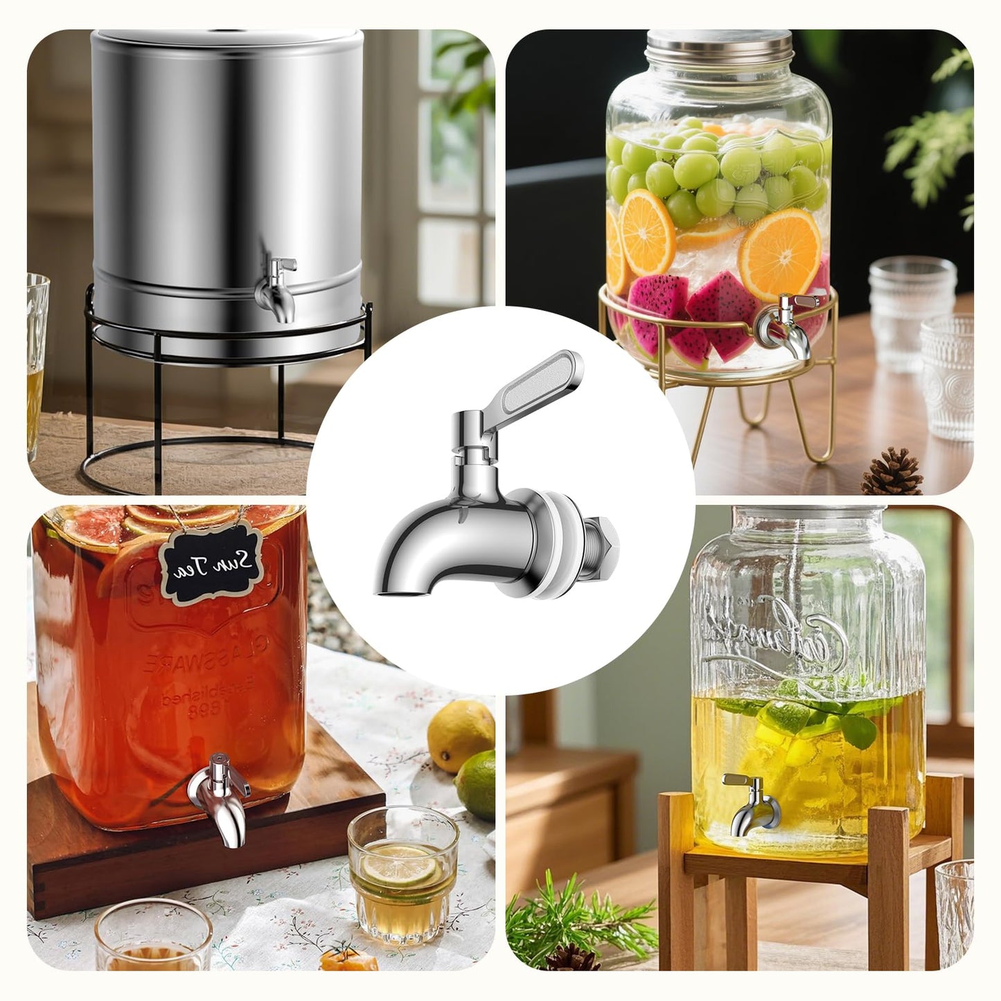 Beverage Dispenser Replacement Spigot, Stainless Steel Water Dispenser Replacement Faucet Compatible with Berkey Water Filter Systems & Other Gravity Filter Tank