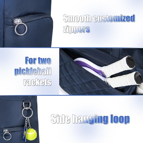 Homlume Womens Tennis Bag with Shoe Compartment, Convertible Strap and Hidden Fence Hook – Stylish Tennis Racket Bags for Women and Practical Tennis Bags for Women