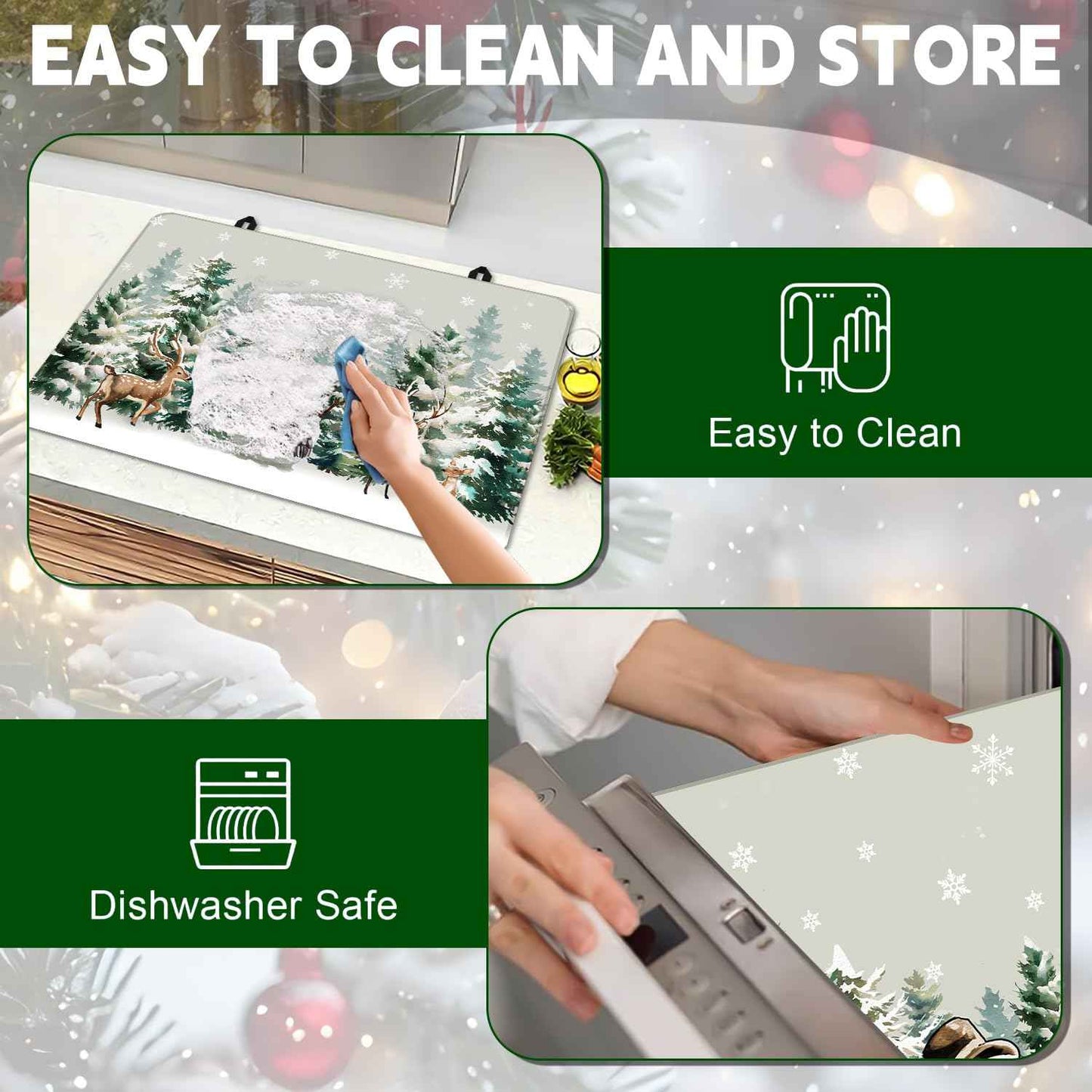 Stove Top Cover for Electric Stove 28 "x 20 ", Christmas Snowman Heat Resistant Glass Top Stove Cover Protector, Glass Cooktop Covers, Kitchen Flat Electric Stove Top Covers