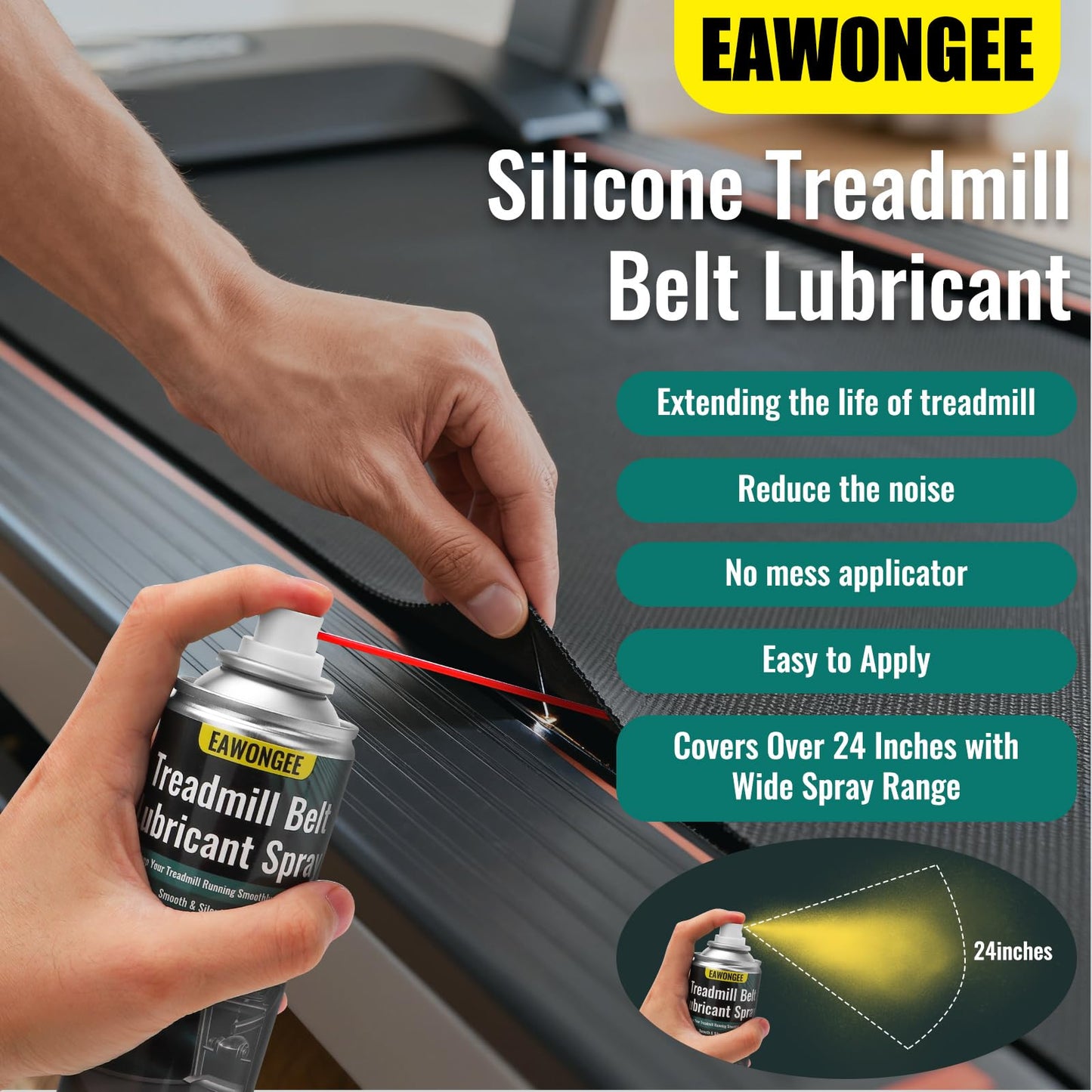 EAWONGEE Treadmill Belt Lubricant Spray 7.2oz
