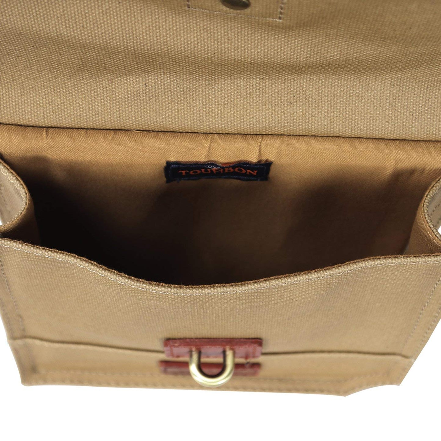 Tourbon Canvas Bicycle Bike Front Top Tube Frame Pannier Bag (Khaki 2)