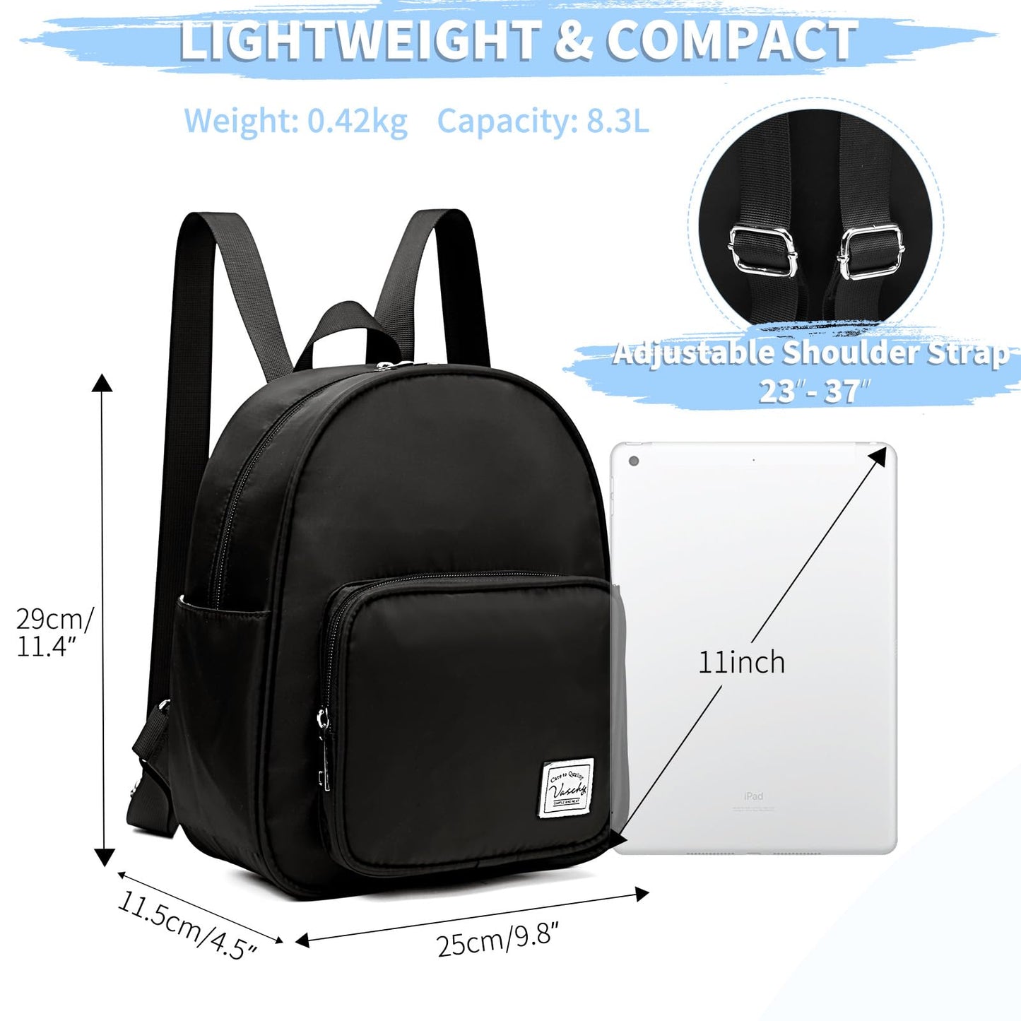 VASCHY Backpack for Toddler Girls & Women, Kids Preschool Backpack, Small Backpack for Women, Ideal Gift for Mom and Daughter